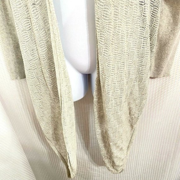 Calvin Klein Gray Open Front Waterfall Cardigan Lg - Picture 3 of 5
